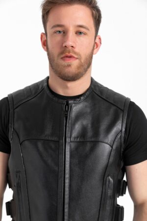 Alternative view of HD-YK-22-Deri Yelek Swat Siyah